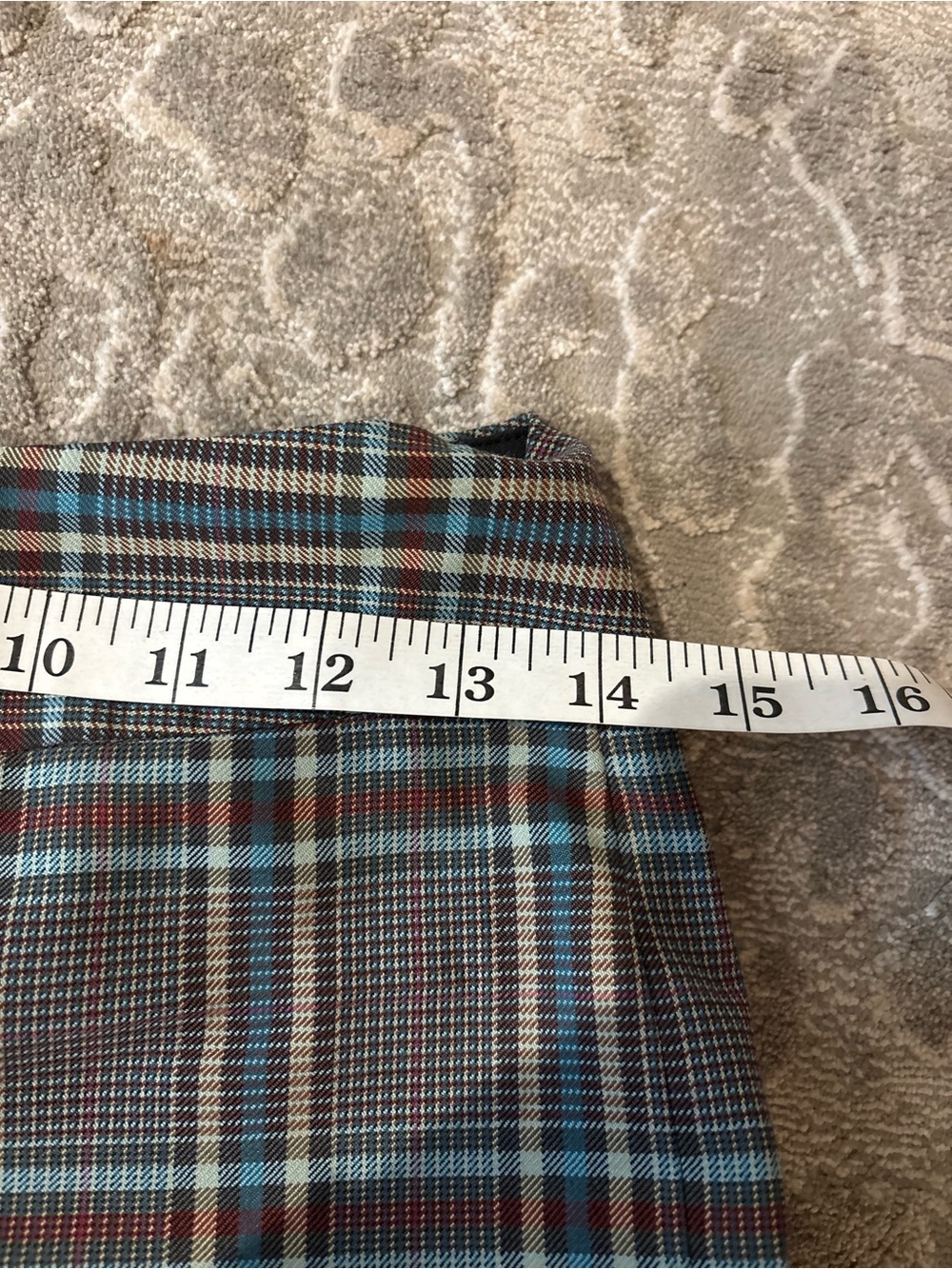 Express editor women’s Plaid Dress Pants in Brown and Blue size 0 - Picture 7 of 7